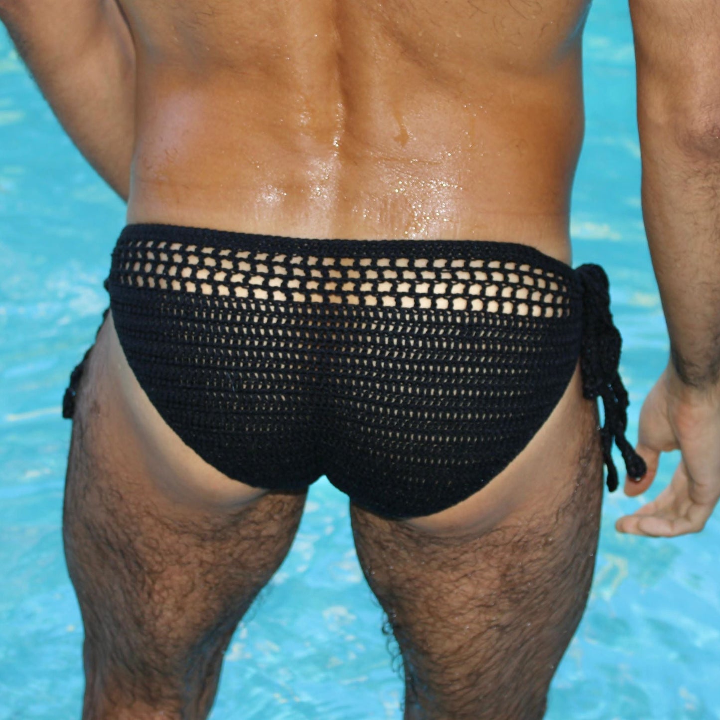 Crochet Men's Tie Side Briefs Swim Underwear